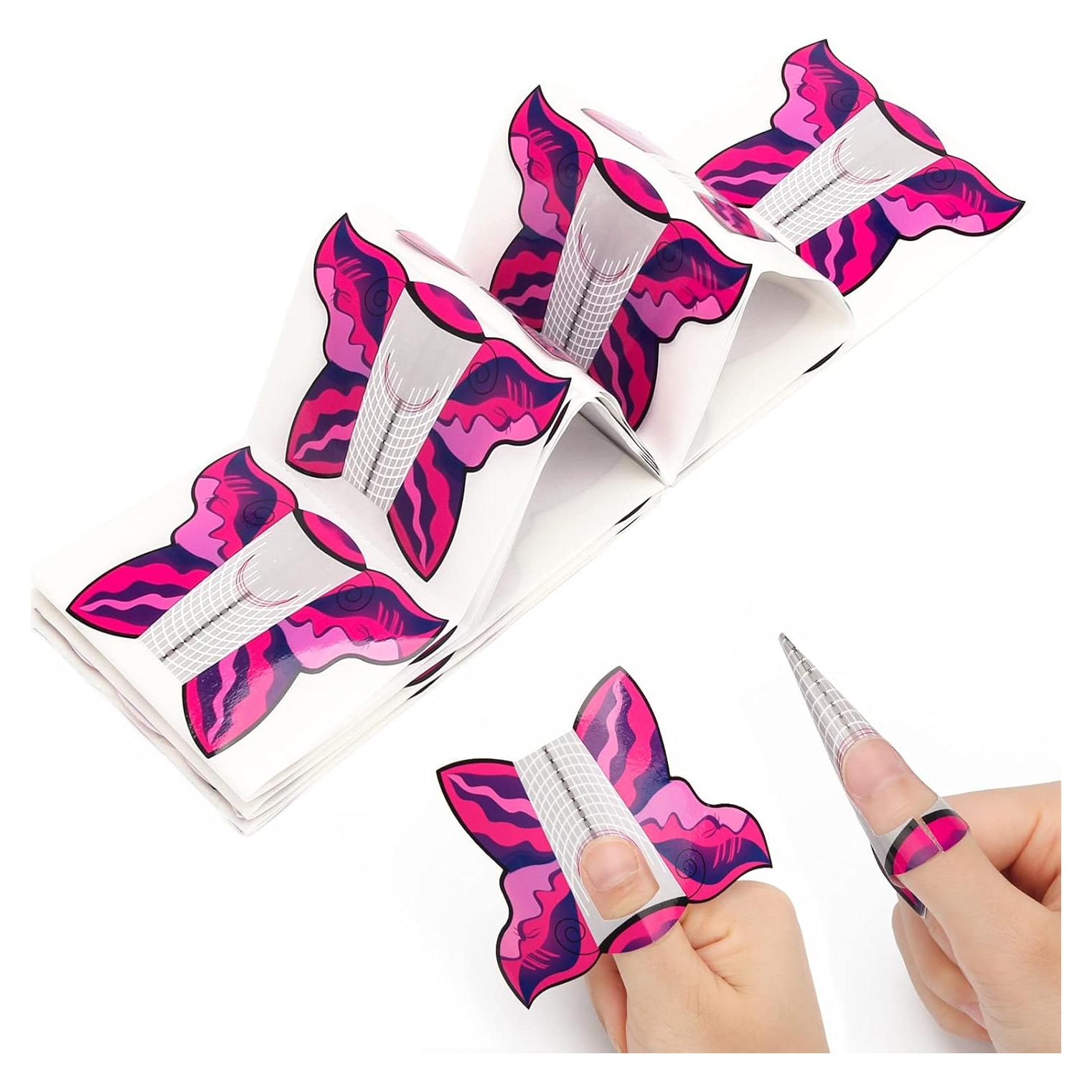 Formas de Extensión de Uñas de Gel AHIER Mariposa 100PCS