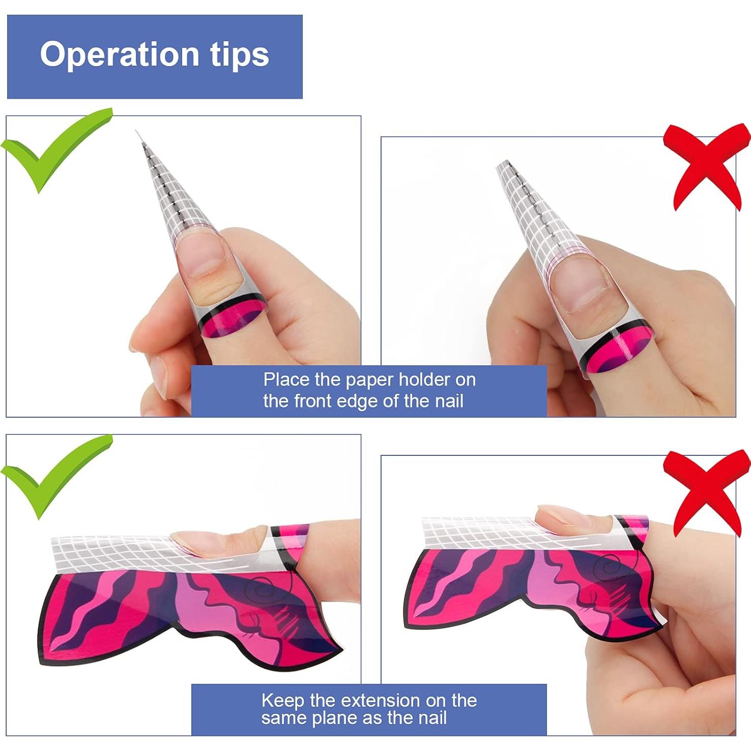 Formas de Extensión de Uñas de Gel AHIER Mariposa 100PCS