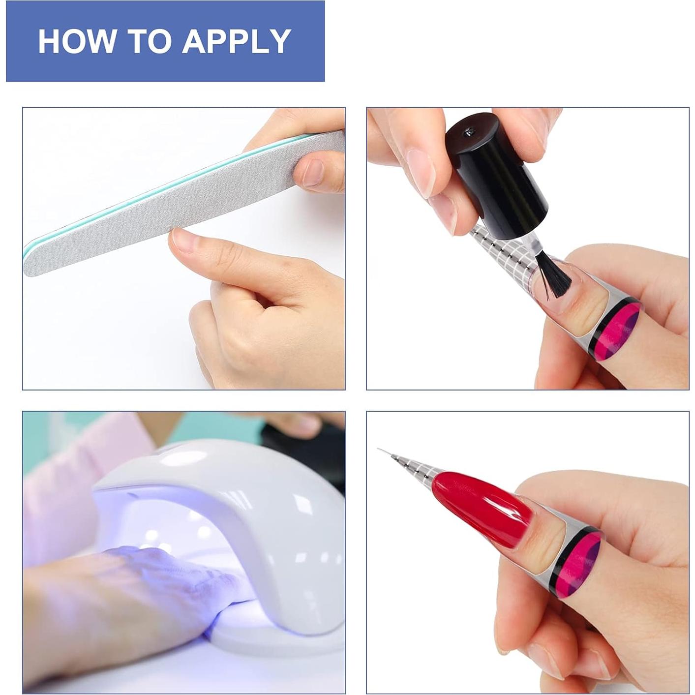 Formas de Extensión de Uñas de Gel AHIER Mariposa 100PCS