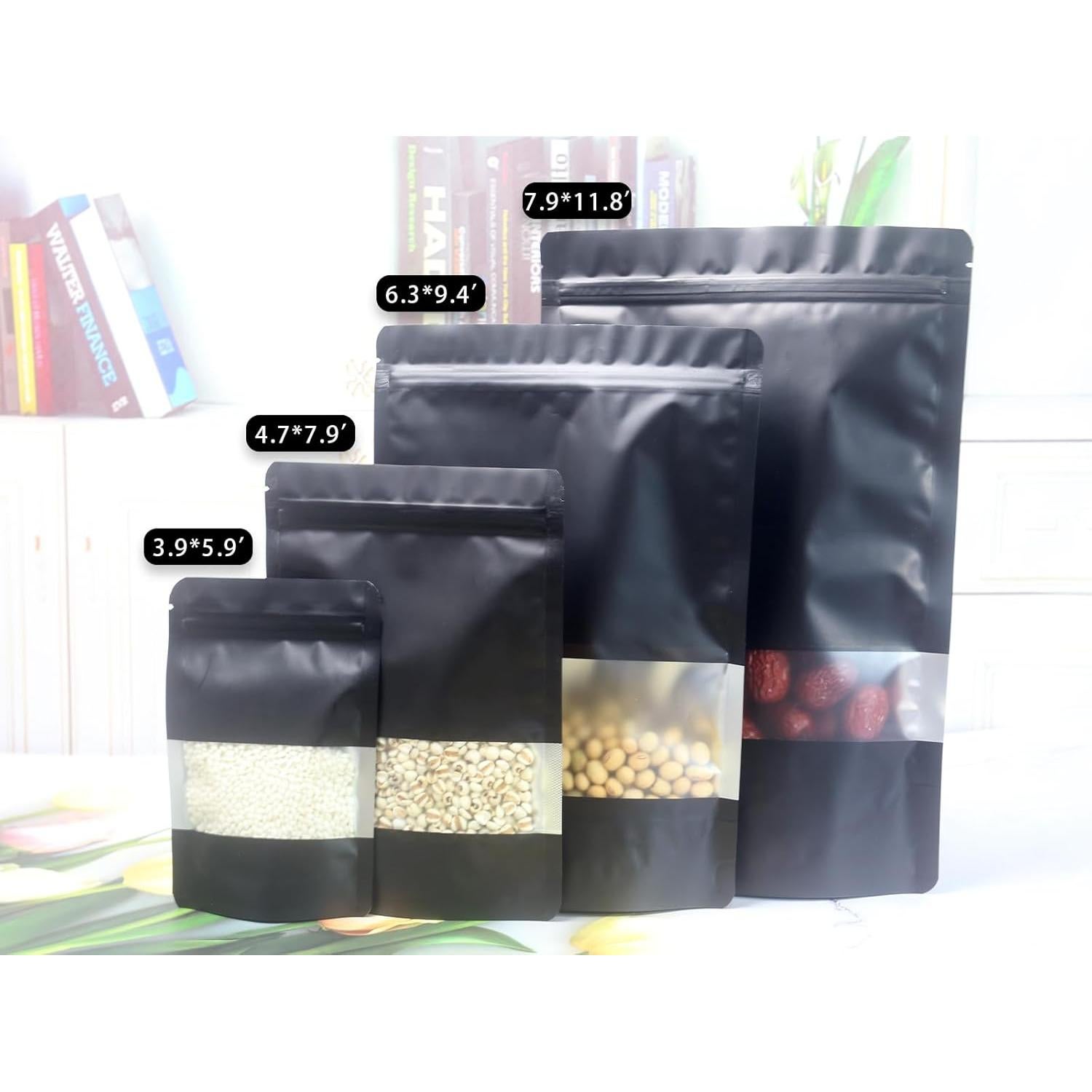 Bolsas Metálicas Negras Reutilizables PQZKLDP 50 Pcs 9.9x14.9 cm