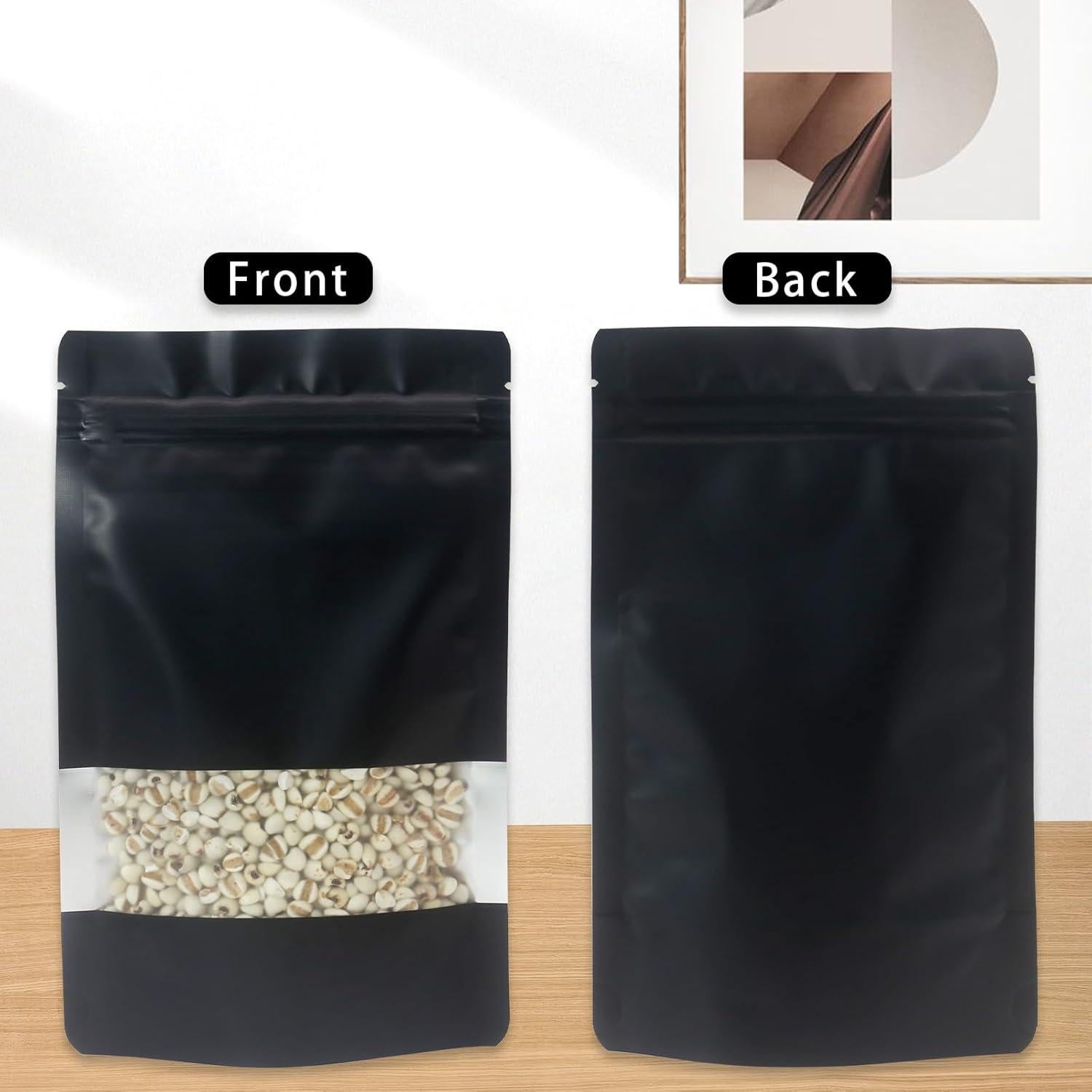 Bolsas Metálicas Negras Reutilizables PQZKLDP 50 Pcs 9.9x14.9 cm