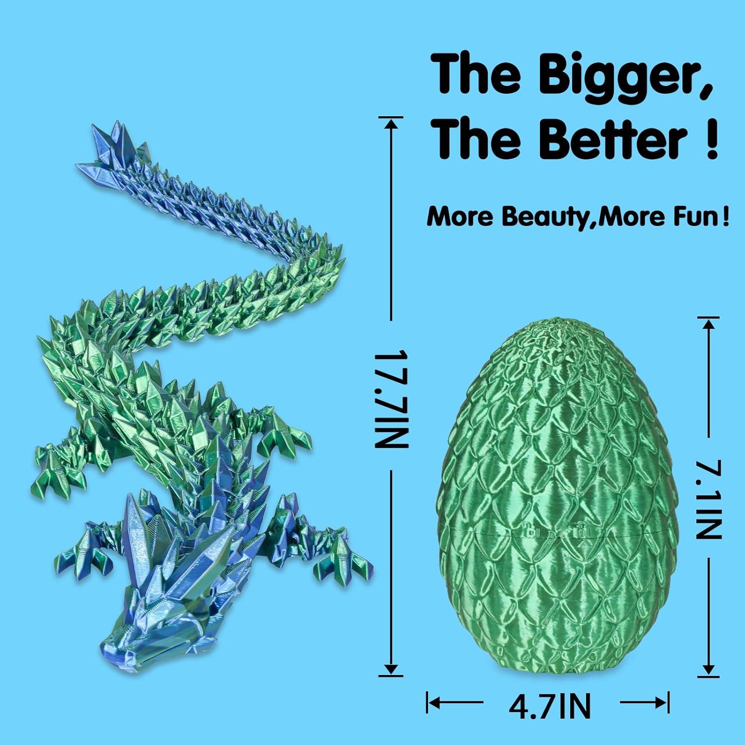 Huevos de Dragón Grandes Cinderwing3D 18 cm Verde Navidad