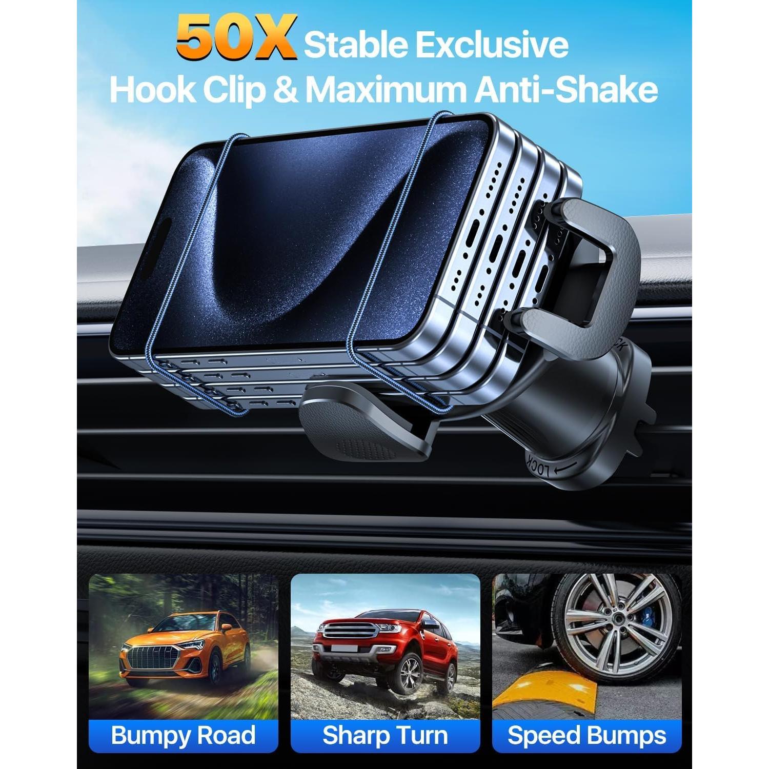 Soporte para Teléfono de Auto HTU Ajustable 360° Negro