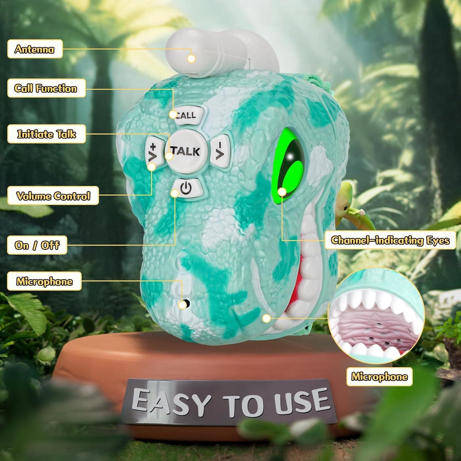 Walkie Talkies para Niños FYGURSO Azul Dinosaurio 1000m