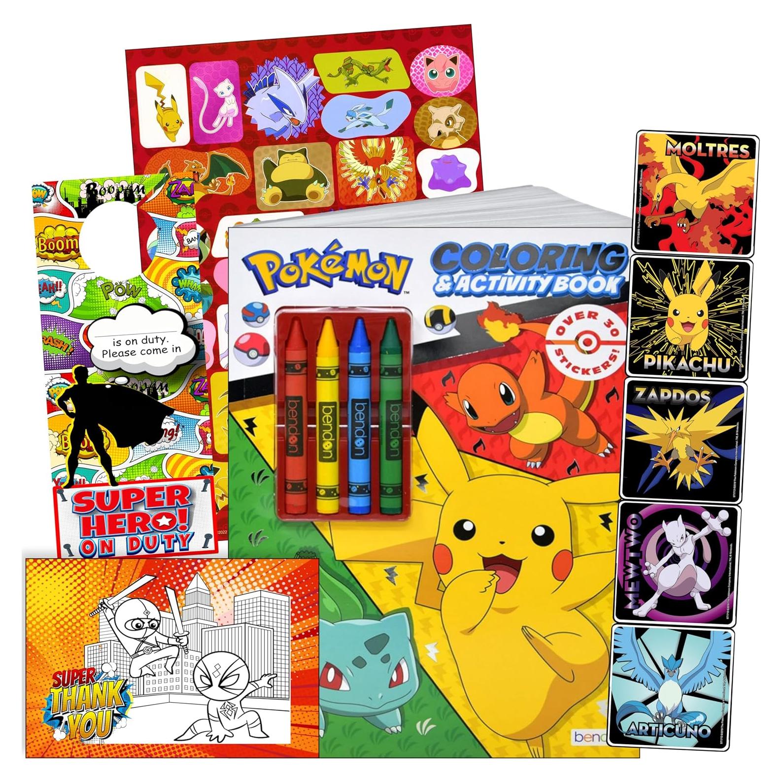 Conjunto de Stickers y Libro para Colorear Pokemon - Bendon