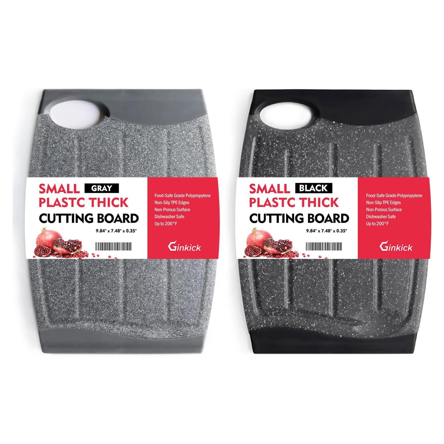 Juego de 2 Tablas de Cortar Ginkick 25x19 cm Antideslizantes