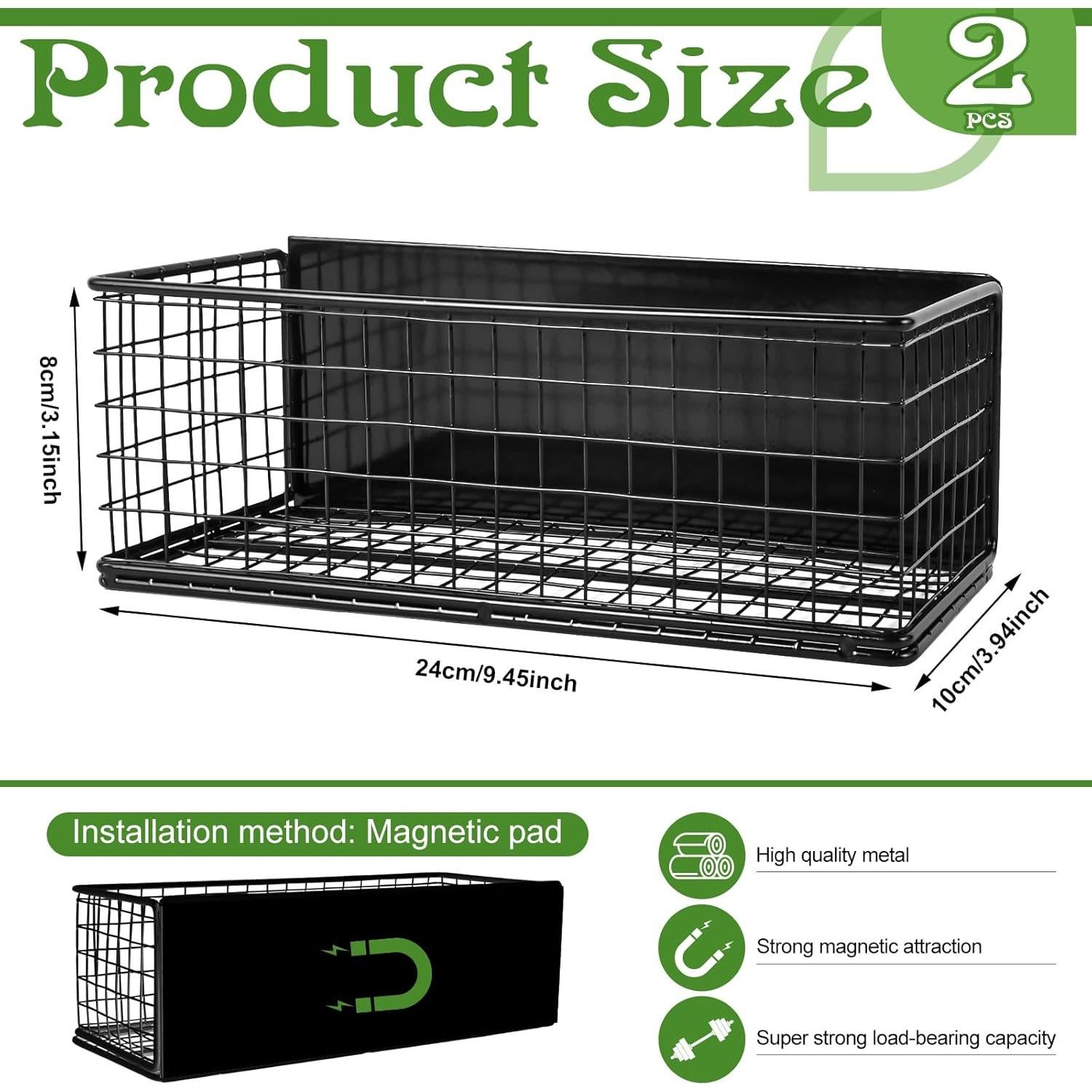 2 Cestas Magnéticas Organizador ONESIXEC para Refrigerador