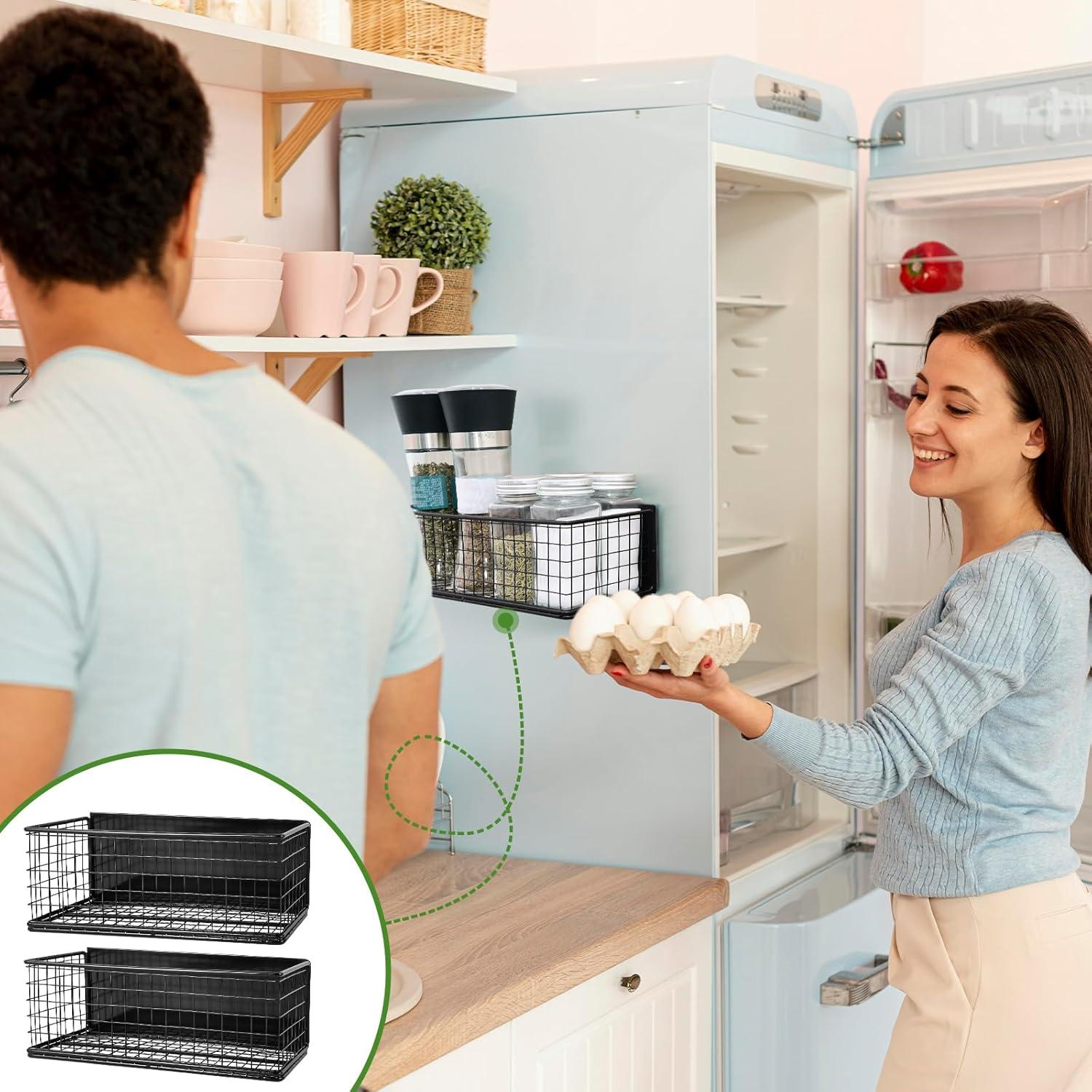 2 Cestas Magnéticas Organizador ONESIXEC para Refrigerador
