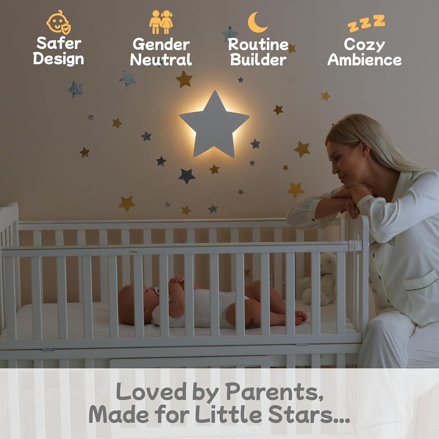 Luz Nocturna Regulable KALEOLI para Guardería Estrellada