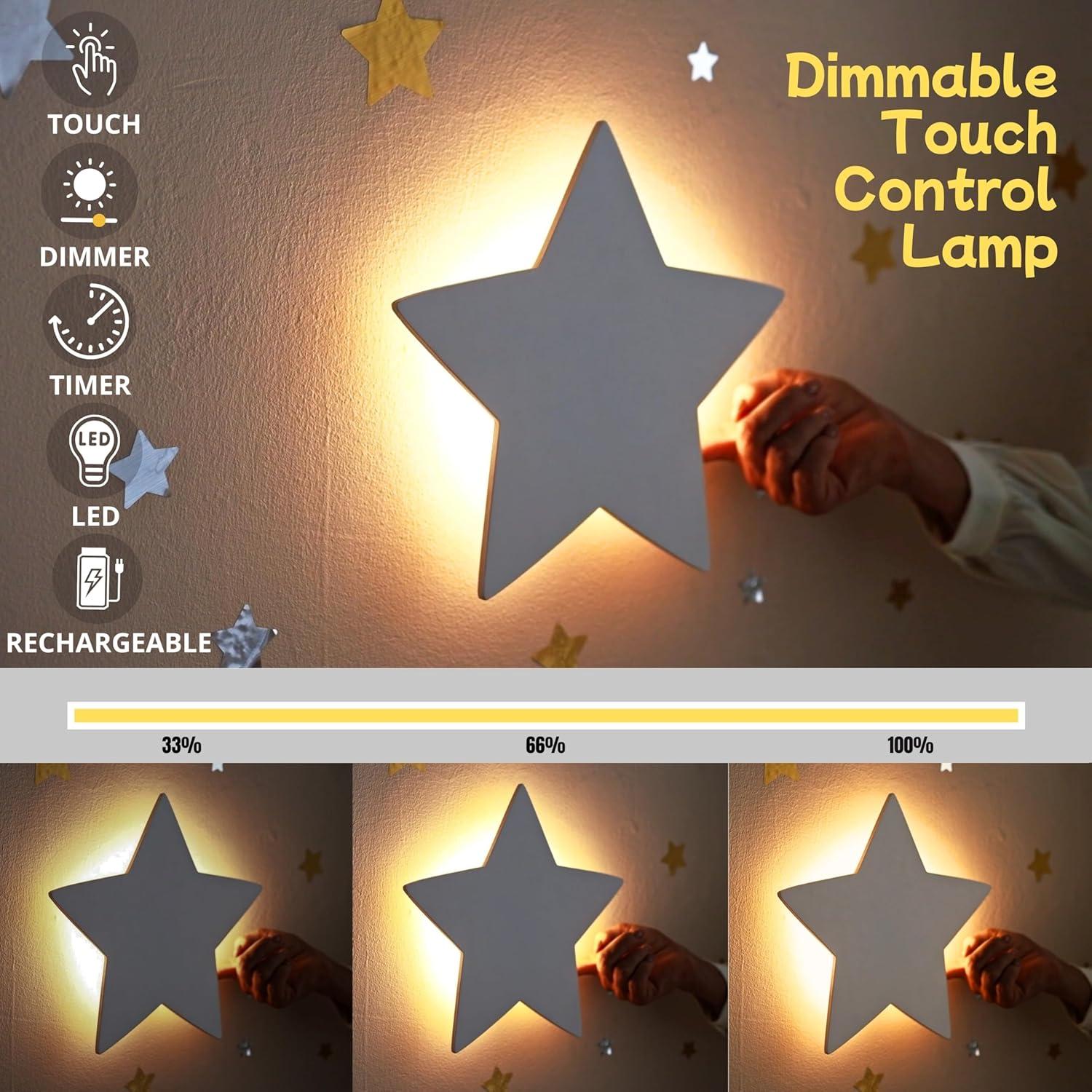 Luz Nocturna Regulable KALEOLI para Guardería Estrellada