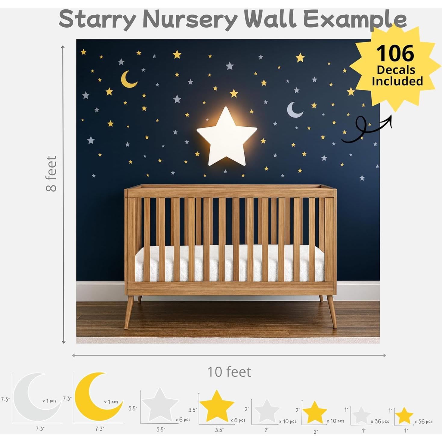 Luz Nocturna Regulable KALEOLI para Guardería Estrellada