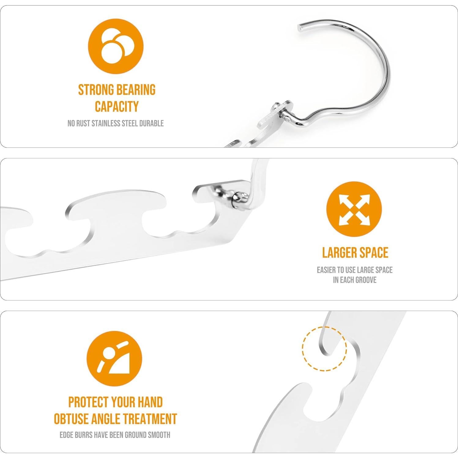 Perchas Ahorra Espacio HOUSE DAY Acero Inoxidable 4 Pack