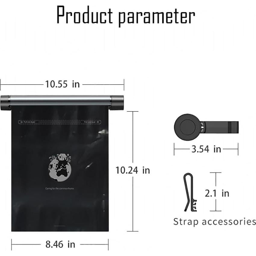 Cubo de Basura para Auto Mrsnimou 2L Negro con 40 Bolsas