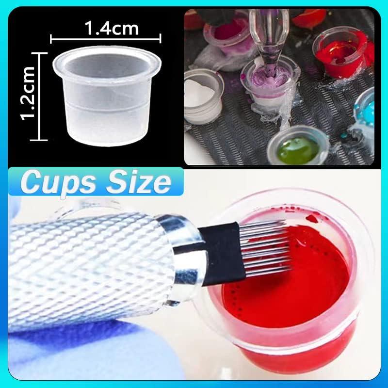 Tazas de Tinta Desechables NAQASE 300pcs 14mm para Tatuajes