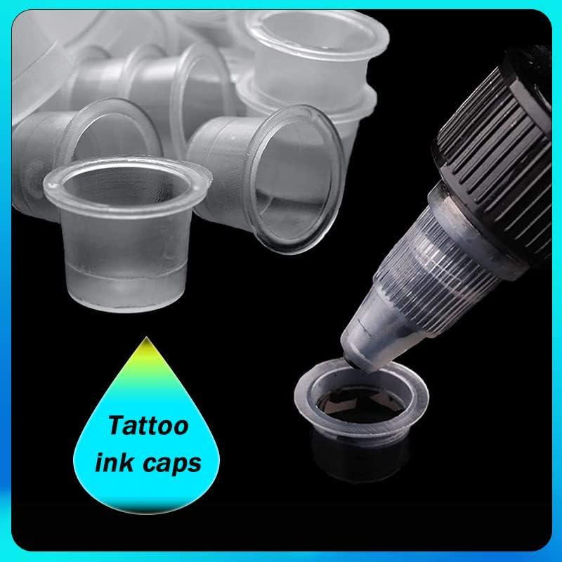 Tazas de Tinta Desechables NAQASE 300pcs 14mm para Tatuajes