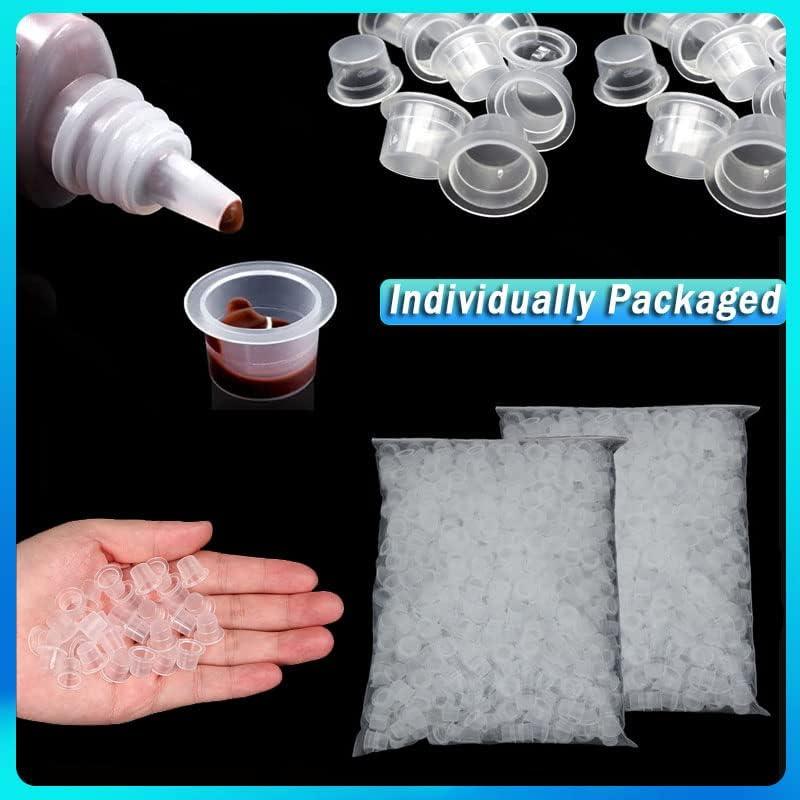 Tazas de Tinta Desechables NAQASE 300pcs 14mm para Tatuajes