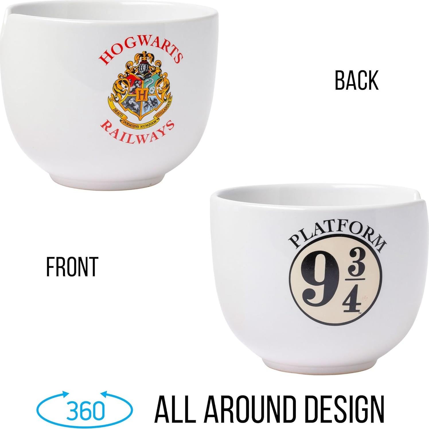 Tazón Cerámica Harry Potter Hogwarts 20 oz con Palillos