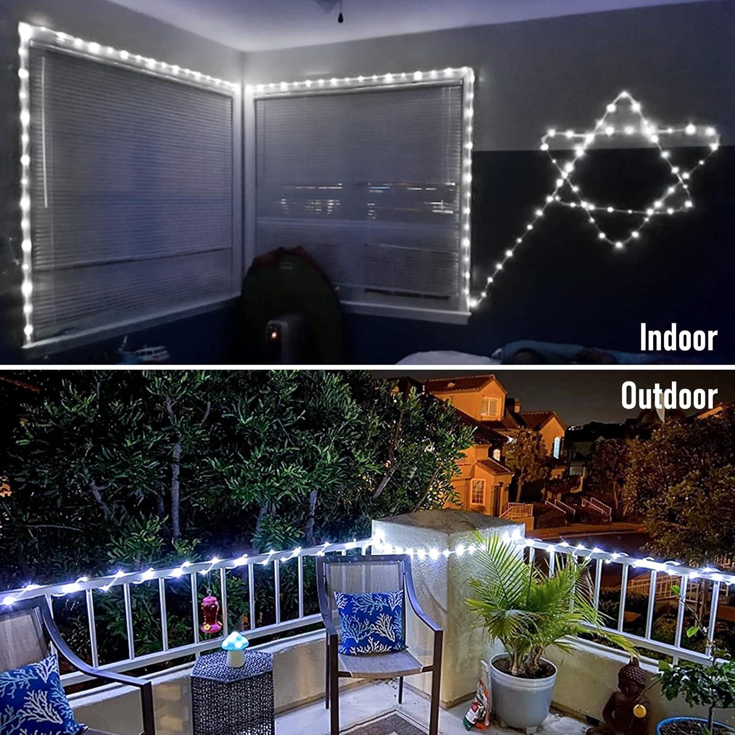 Luces de Cuerda a Batería JMEXSUSS 100 LED 10m Blanco