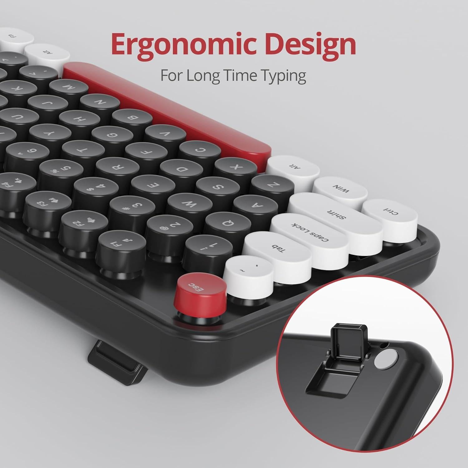 Teclado Retro Punk SbocKeeb USB Completo 105 Teclas Negro