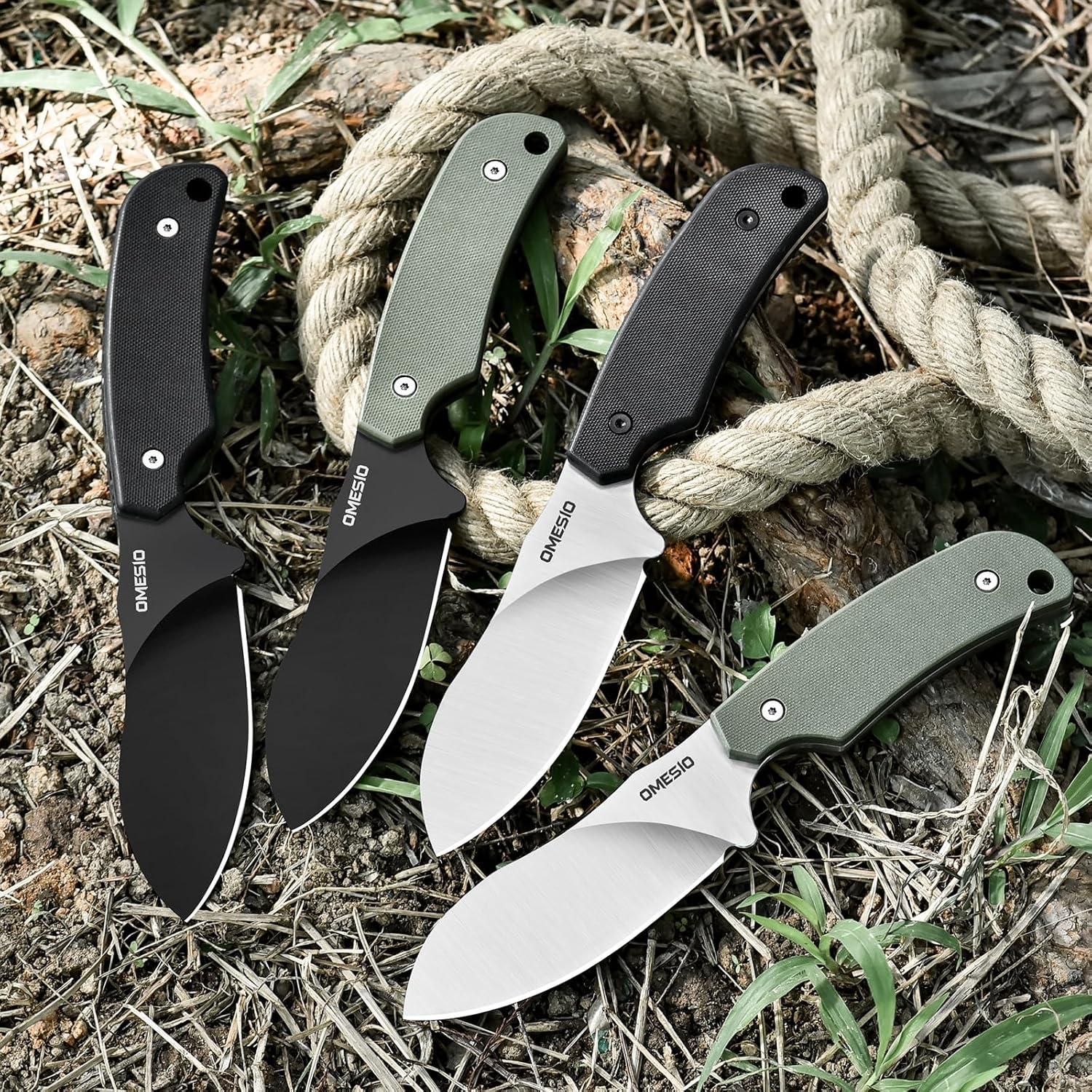 Cuchillo de Caza Omesio D2 Nessmuk con Funda Kydex 22.5 cm