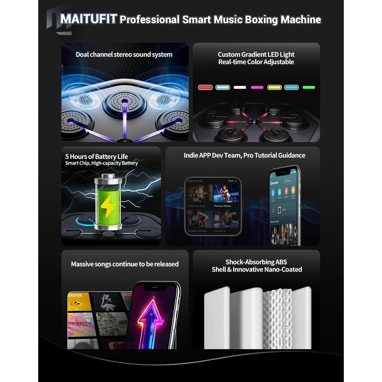 Máquina de Boxeo Musical Inteligente MAITUFIT M4 con APP