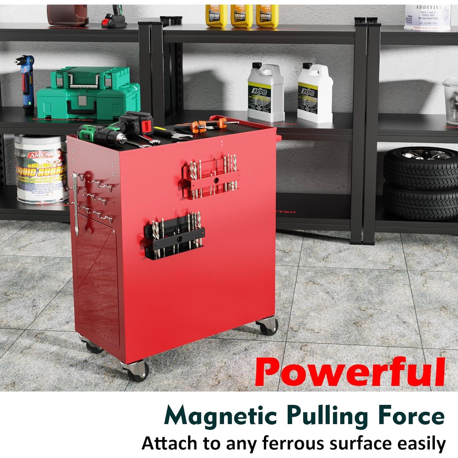 Organizador de Brocas MUTUACTOR Magnético Rojo 26 Agujeros