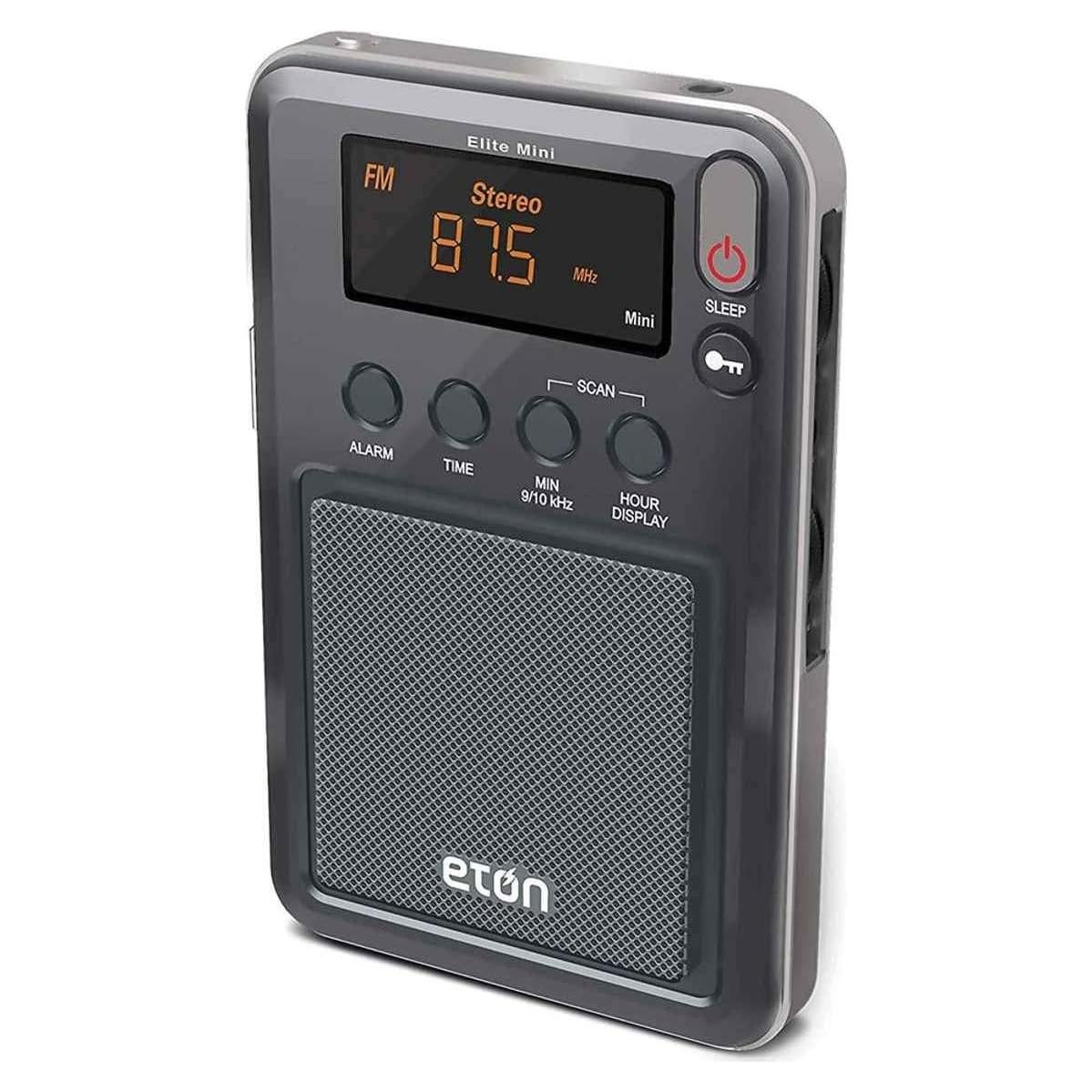 Radio Mini Compacta Eton Elite AM/FM Ondas Cortas con Alarma