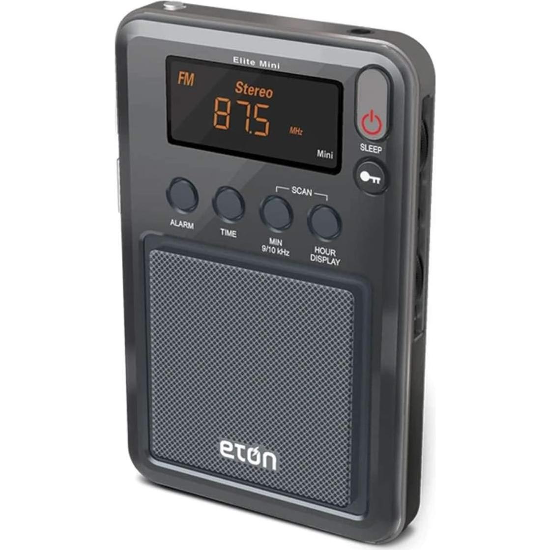 Radio Mini Compacta Eton Elite AM/FM Ondas Cortas con Alarma
