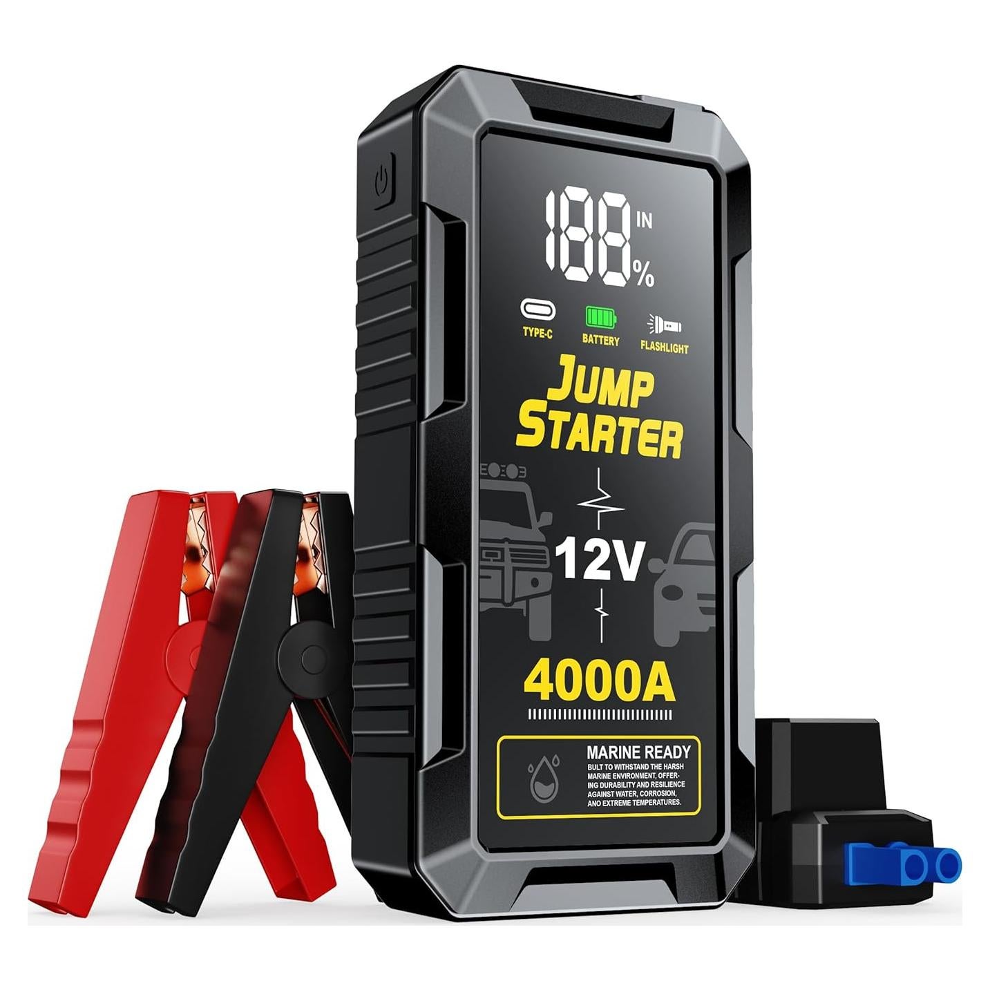 Arrancador de Batería Portátil fmooostore PS-212 4000A 12V