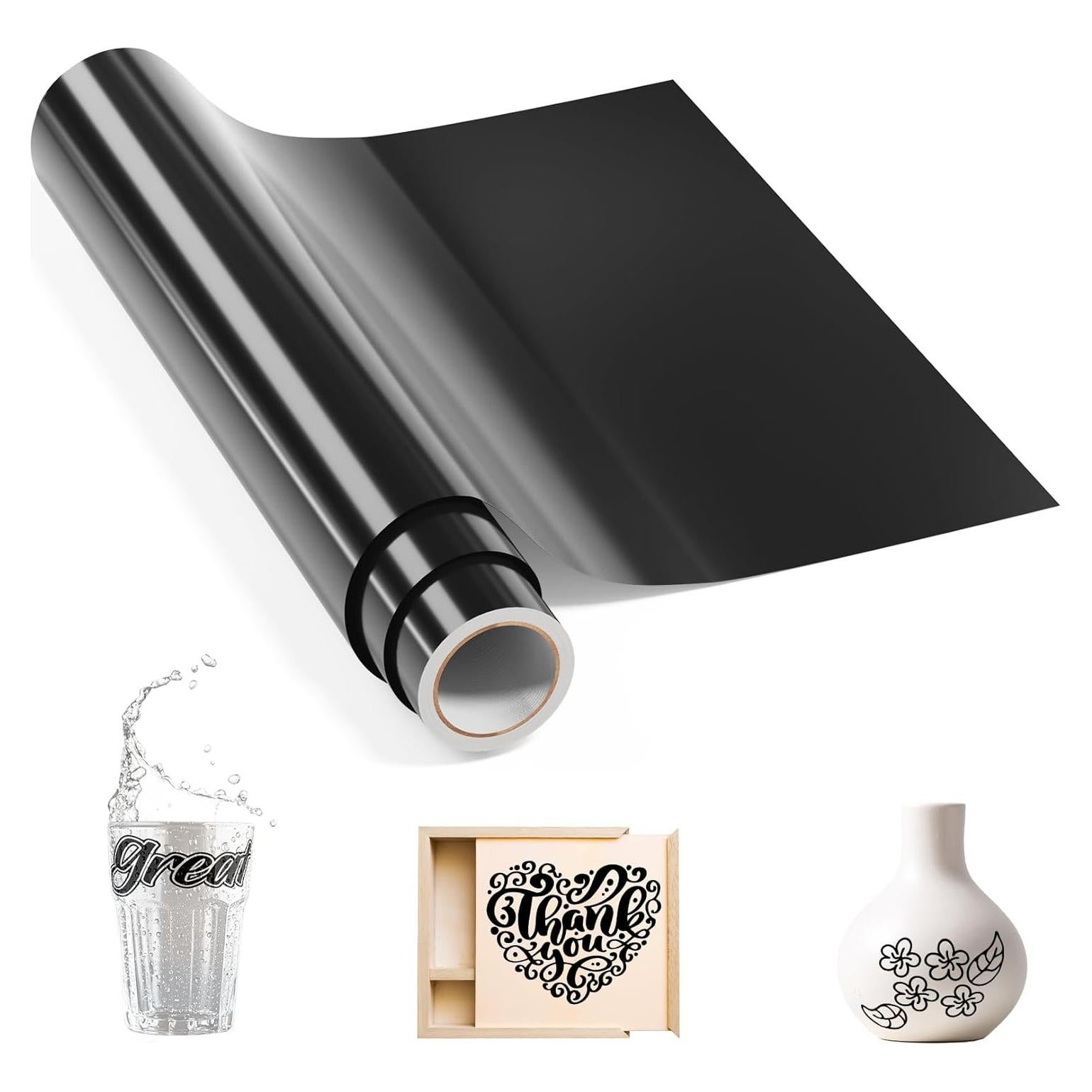 Vinilo Adhesivo Permanente Sileelis Negro 30.48 cm x 1.83 m