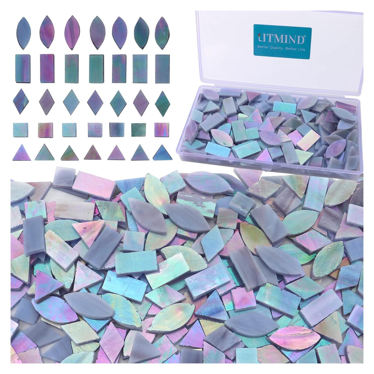 Azulejos de Vidrio Templado LITMIND 240 Piezas Iridiscente