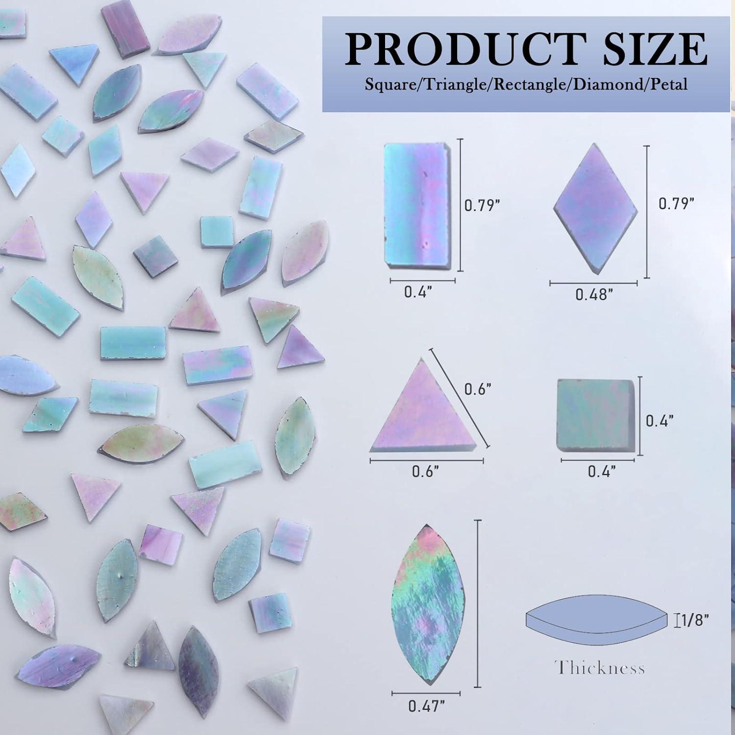 Azulejos de Vidrio Templado LITMIND 240 Piezas Iridiscente