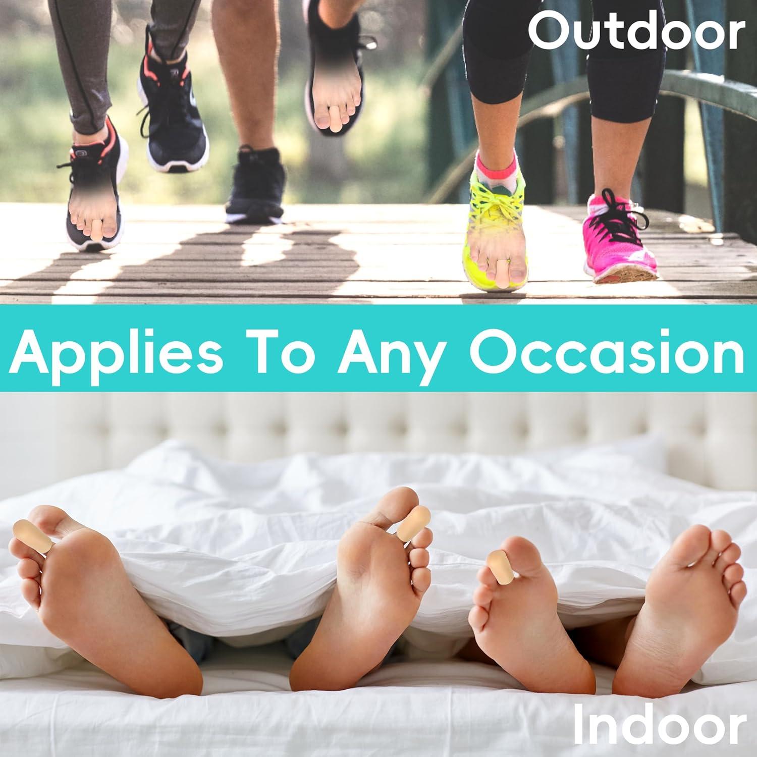 Protectores de Dedos de Gel Byehambuni - Paquete de 8 - Beige