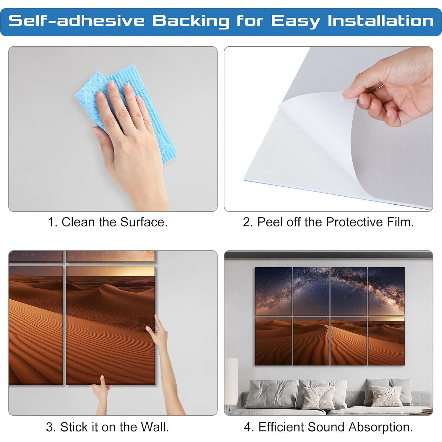 Panel Acústico Artístico BILUOS 121.9x81.3cm Estrellas del Desierto