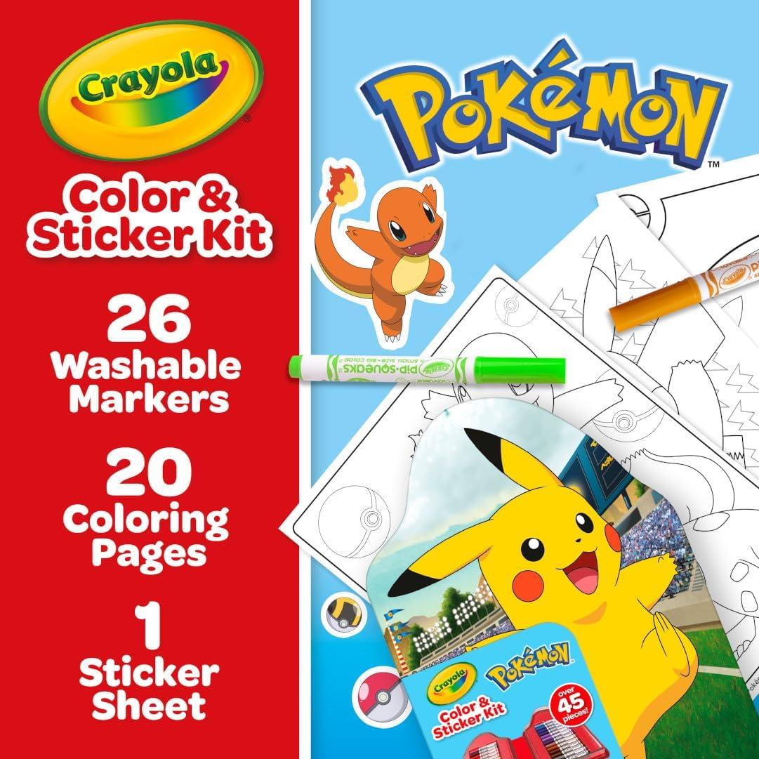 Kit de Arte Crayola Pokémon 45 Piezas para Niños