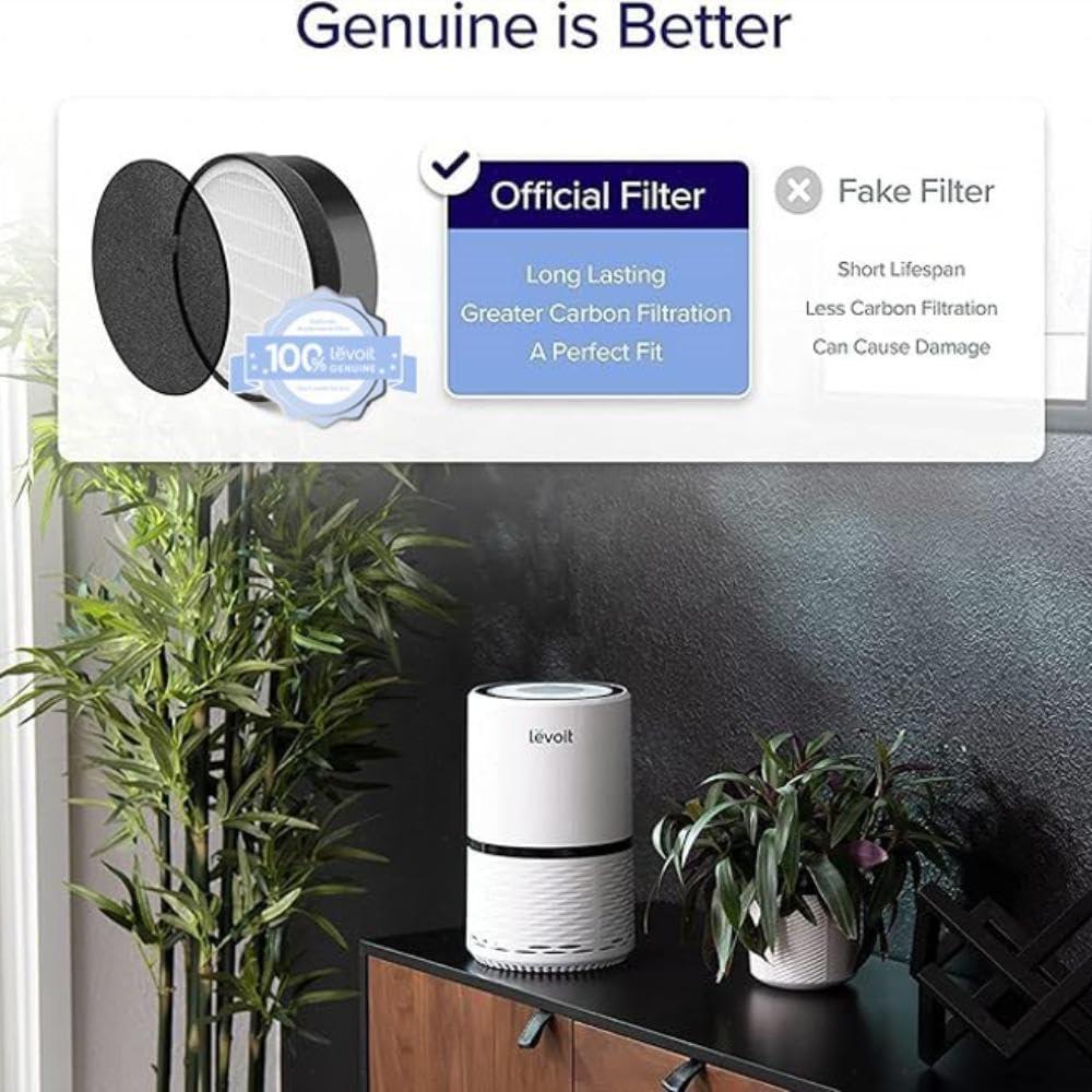 Filtro de Reemplazo LEVOIT LV-H132, Carbón Activado, Paquete de 2