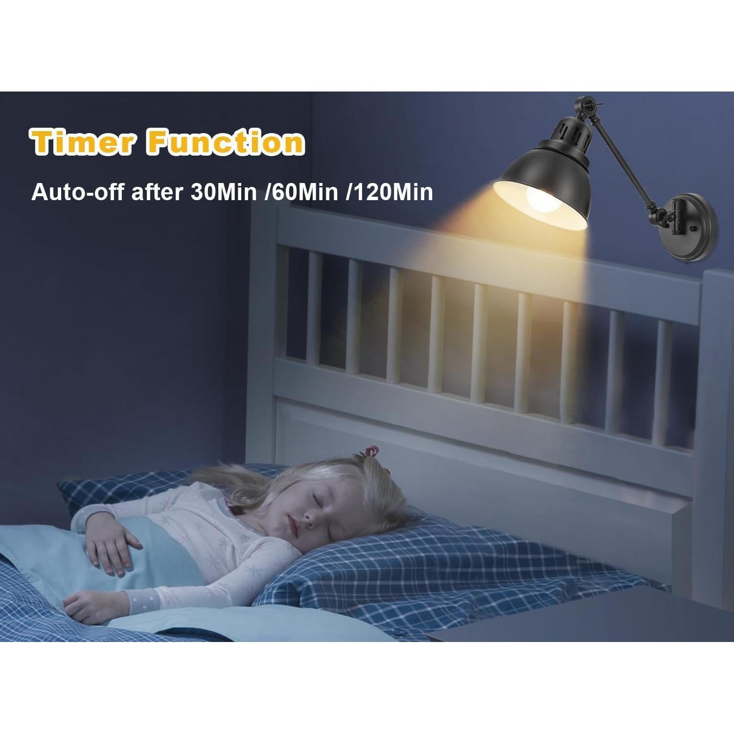 Juego de Apliques de Pared Inalámbricos GOODATE Negro