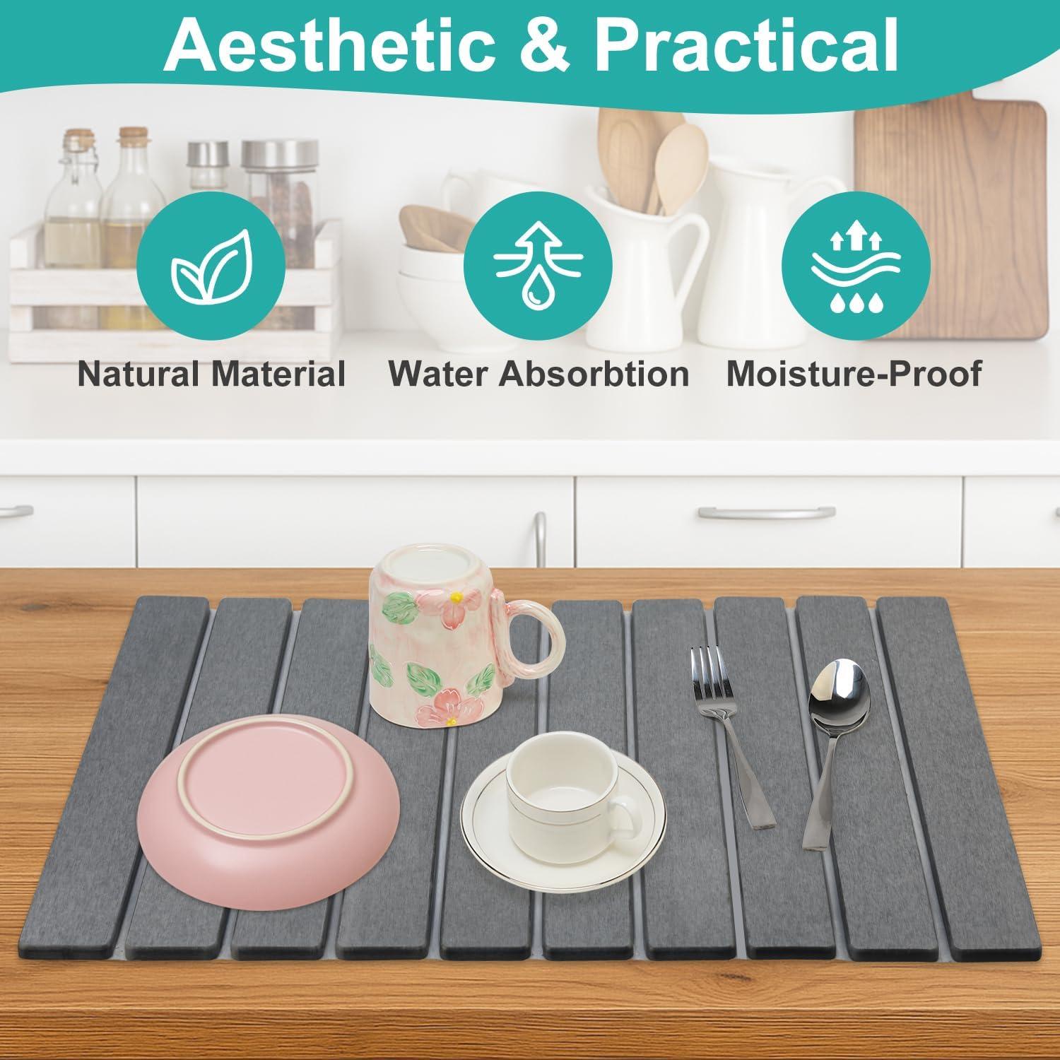 Alfombrilla de Secado de Platos Deceram 60x39 cm Ecológica