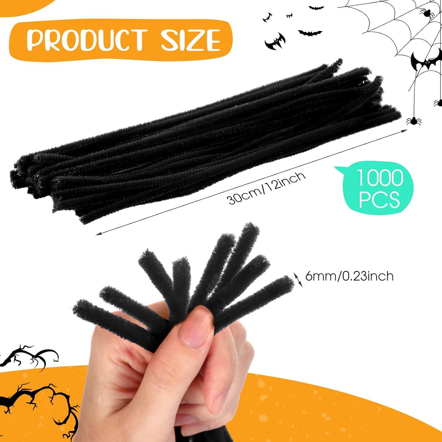 Limpiapipas Chenille Newwiee 1000 Pcs Negro 30 cm
