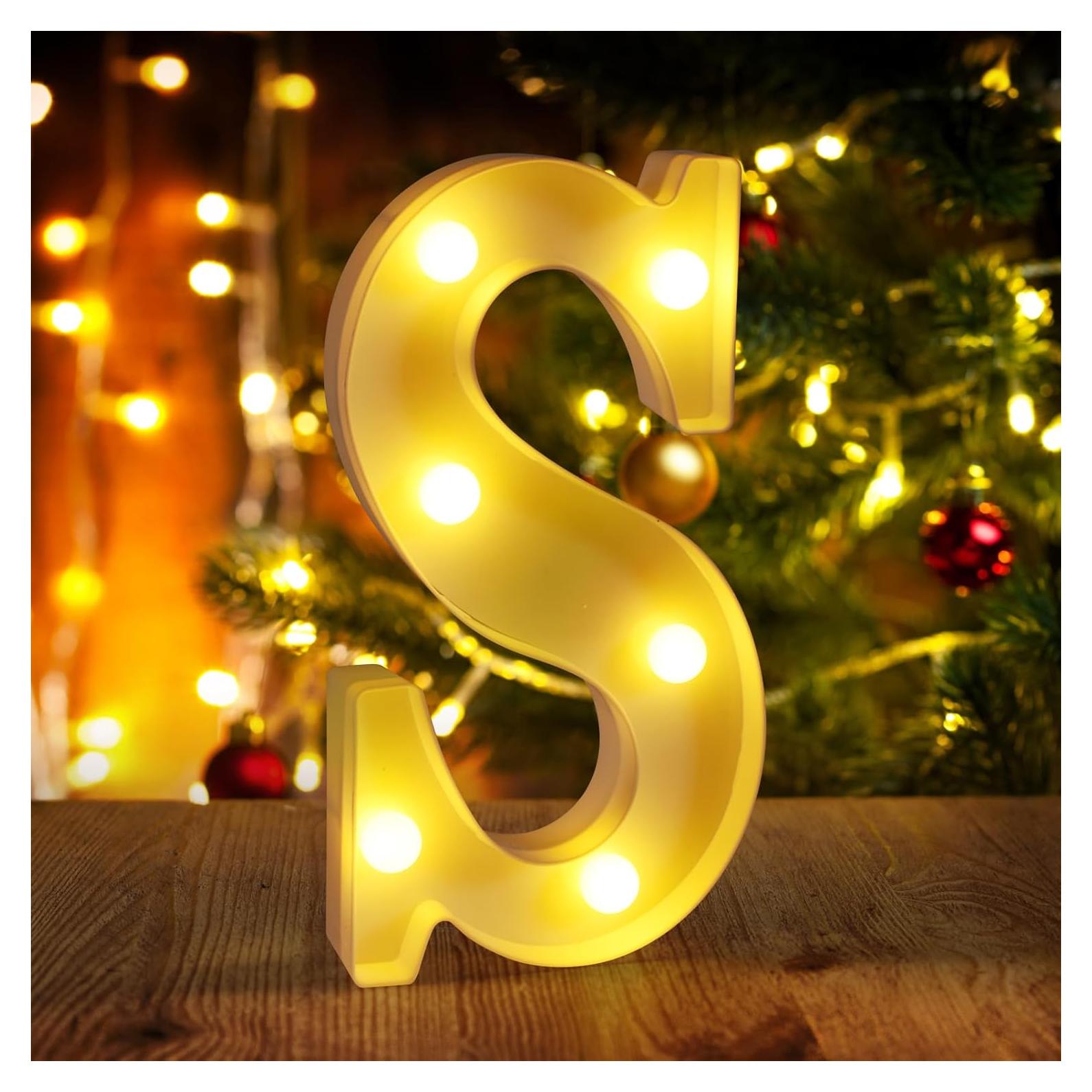 Letras Iluminadas LED S - Decoración Personalizada para Eventos