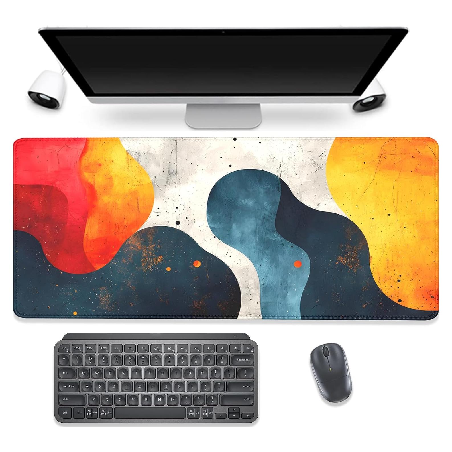 Alfombrilla de Escritorio Grande PBLJMJ Abstracta 70x30cm Antideslizante