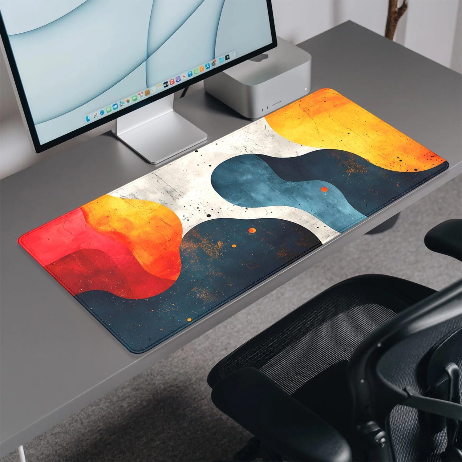 Alfombrilla de Escritorio Grande PBLJMJ Abstracta 70x30cm Antideslizante