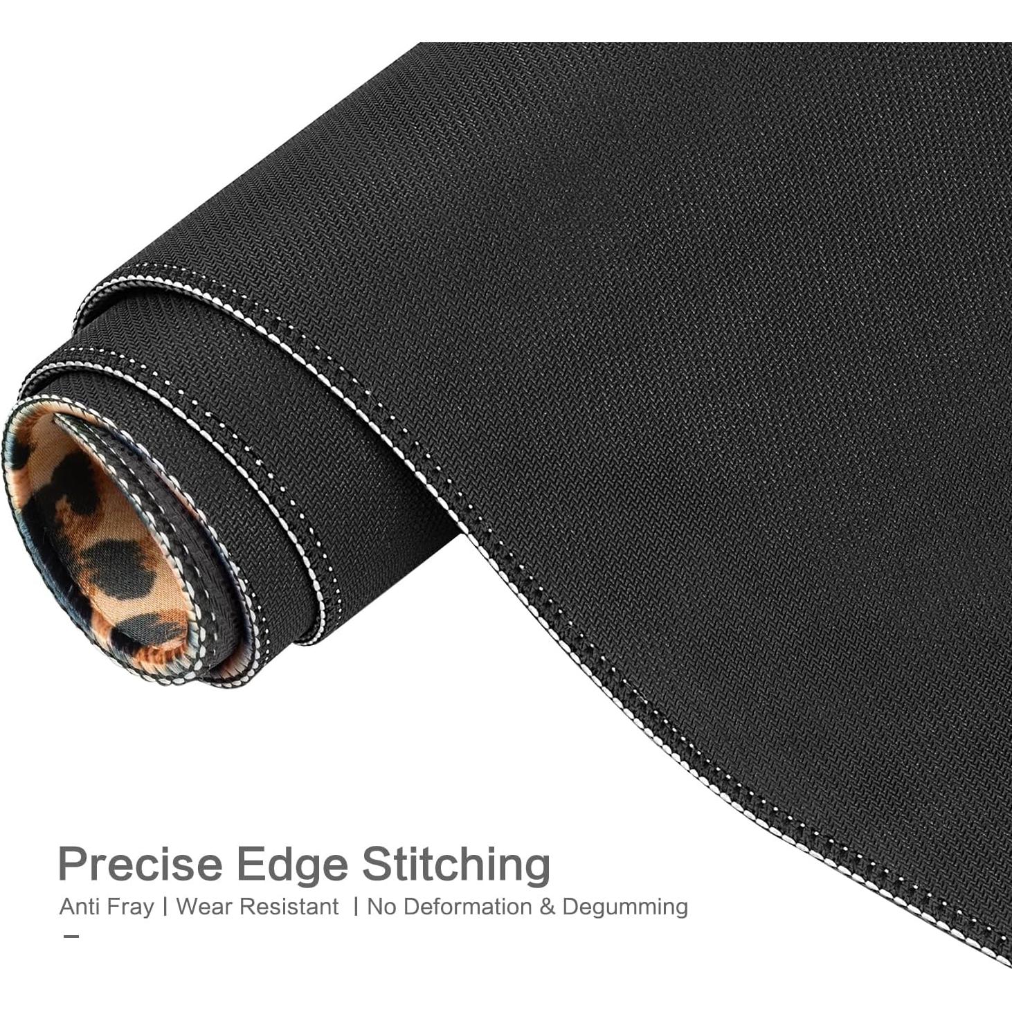 Alfombrilla de escritorio grande Lokigo leopardo marrón 80x40 cm