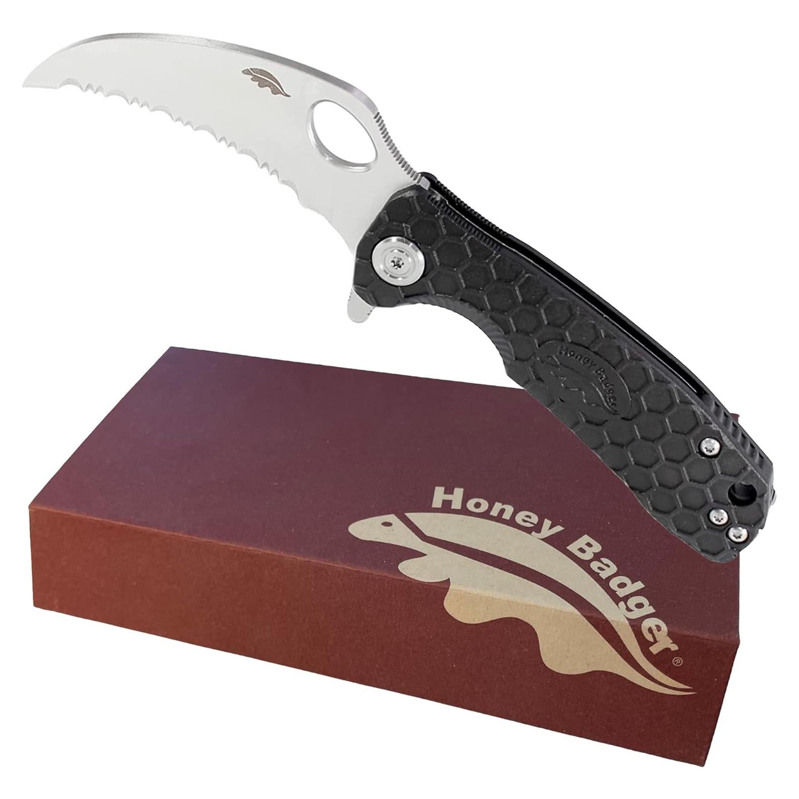 Cuchillo de bolsillo plegable Honey Badger HB1131 7.6cm negro