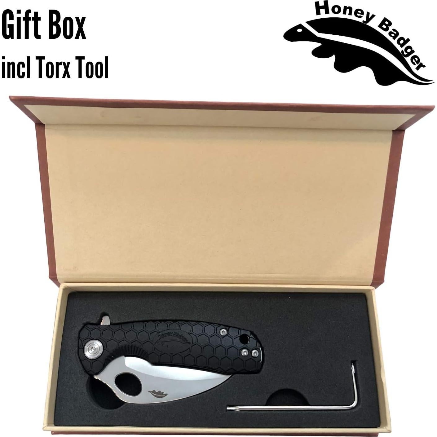 Cuchillo de bolsillo plegable Honey Badger HB1131 7.6cm negro