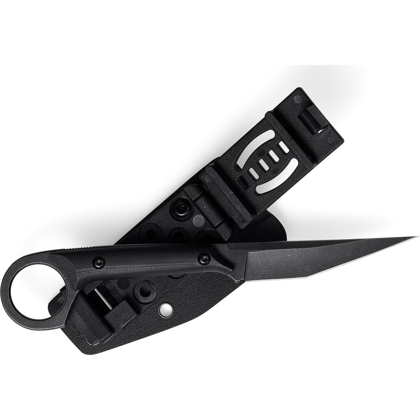 Cuchillo de hoja fija KIASLORE KS527 D2 con funda Kydex 19cm