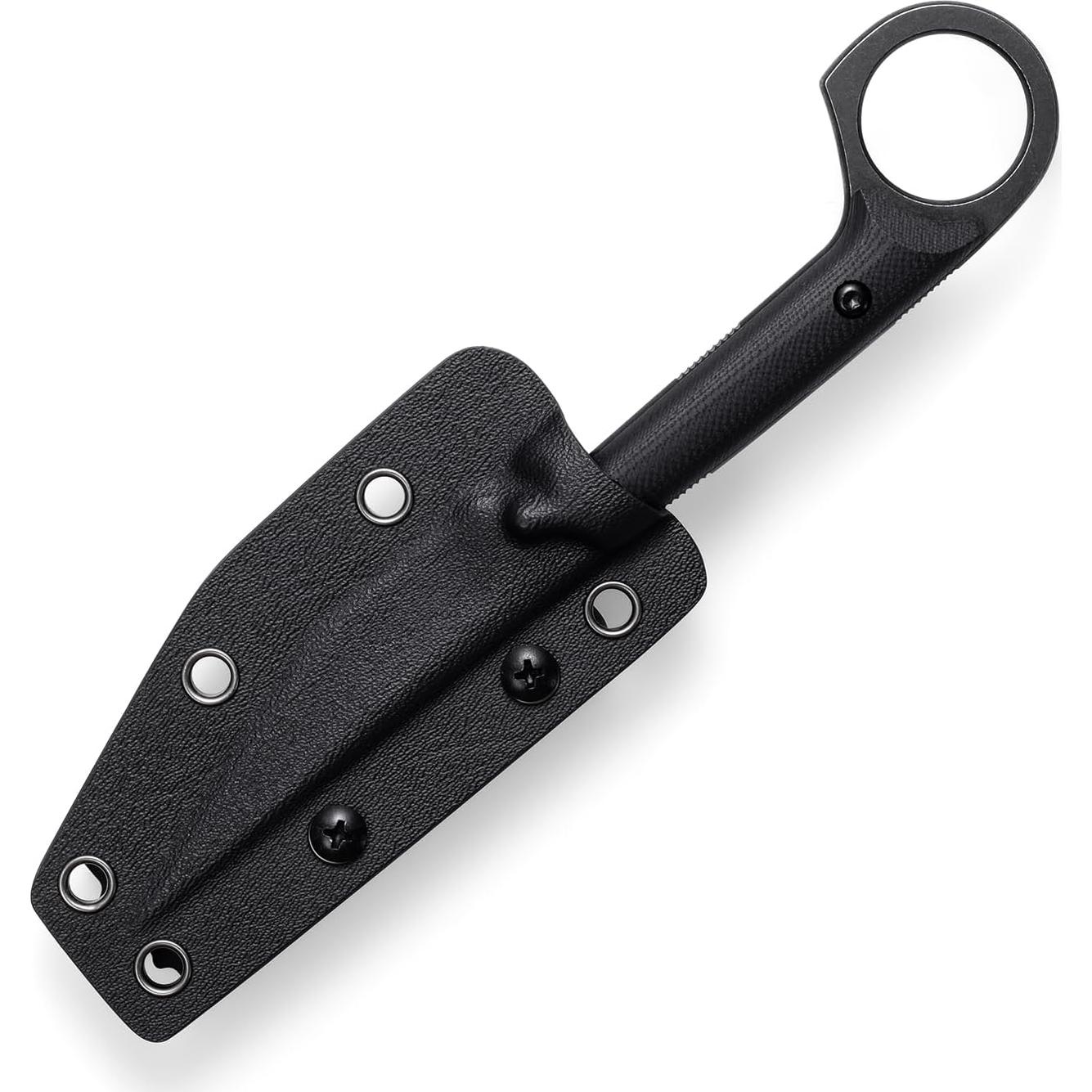 Cuchillo de hoja fija KIASLORE KS527 D2 con funda Kydex 19cm