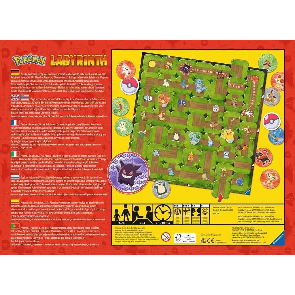 Laberinto Pokémon Ravensburger - Juego de mesa familiar