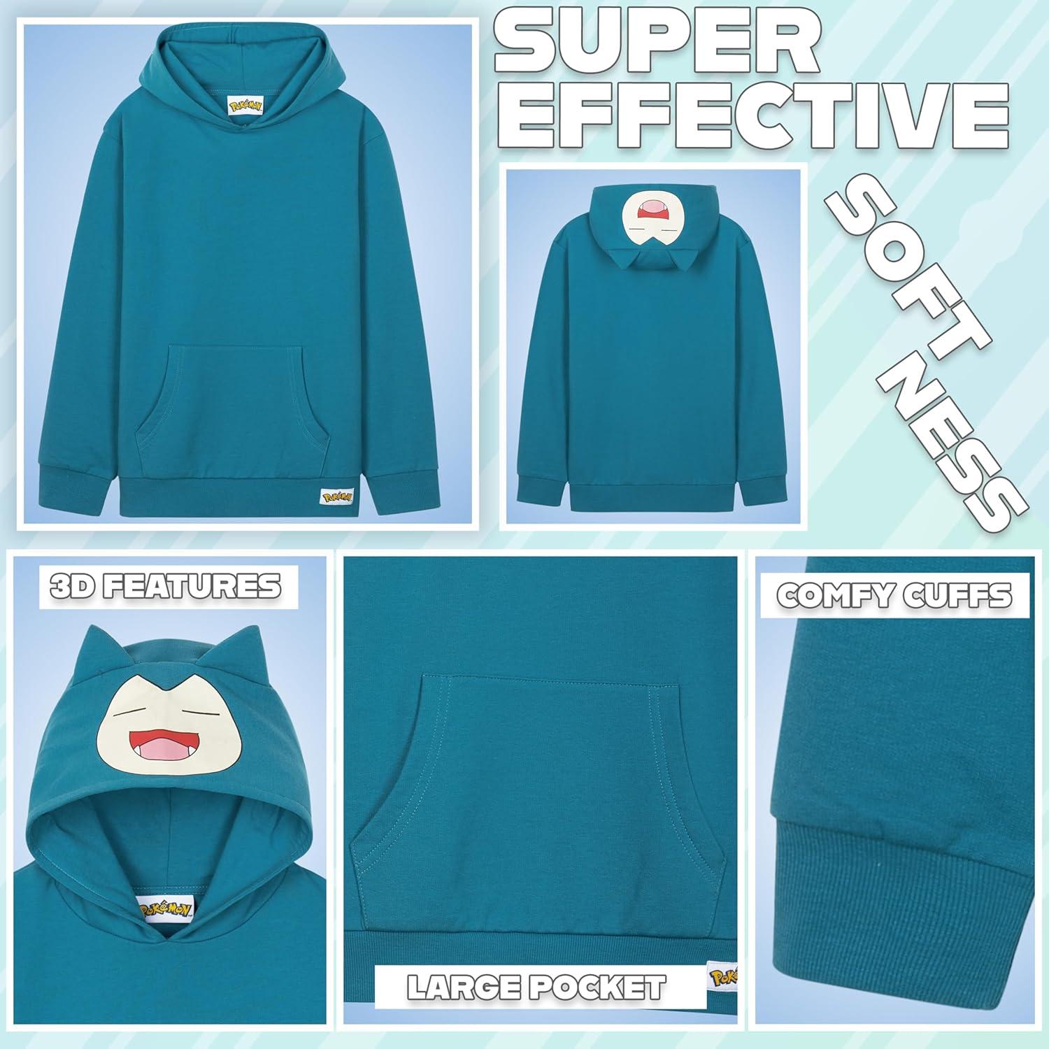 Sudadera con Capucha Pokemon Niños Azul Snorlax 4-5T
