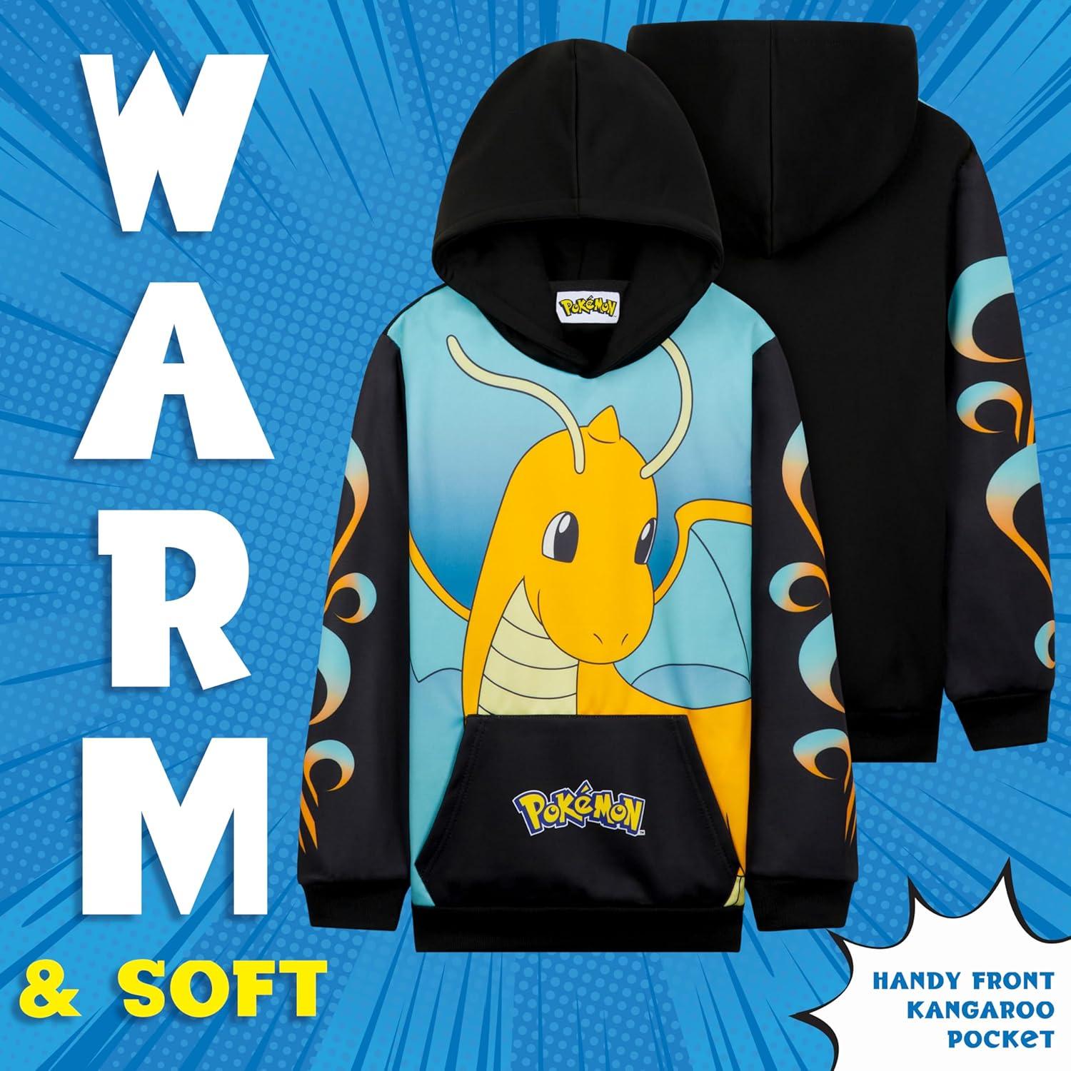 Sudadera con capucha Pokemon para niños 9-10 años negra/azul
